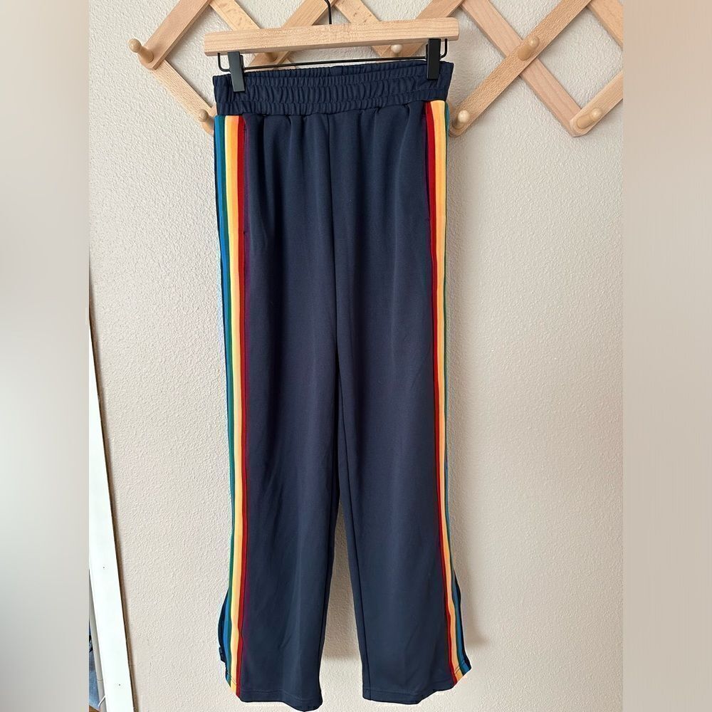 Urban Outfitters track pants rainbow stripes sz small